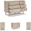 image:imageSignature Design by Ashley Birkmore 6 Drawer Dresser 10Minute Easy Assembly Engineered Wood Whimsical Botanical Accent Drawers for Bedroom Light Oak FinishTan