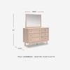 image:imageSignature Design by Ashley Birkmore 6 Drawer Dresser 10Minute Easy Assembly Engineered Wood Whimsical Botanical Accent Drawers for Bedroom Light Oak FinishTan