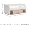 image:imageSignature Design by Ashley Birkmore 6 Drawer Dresser 10Minute Easy Assembly Engineered Wood Whimsical Botanical Accent Drawers for Bedroom Light Oak FinishTan