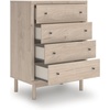 image:imageSignature Design by Ashley Birkmore 6 Drawer Dresser 10Minute Easy Assembly Engineered Wood Whimsical Botanical Accent Drawers for Bedroom Light Oak FinishTan