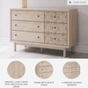 image:imageSignature Design by Ashley Birkmore 6 Drawer Dresser 10Minute Easy Assembly Engineered Wood Whimsical Botanical Accent Drawers for Bedroom Light Oak FinishTan