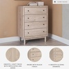image:imageSignature Design by Ashley Birkmore 6 Drawer Dresser 10Minute Easy Assembly Engineered Wood Whimsical Botanical Accent Drawers for Bedroom Light Oak FinishTan