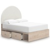 image:imageSignature Design by Ashley Birkmore 6 Drawer Dresser 10Minute Easy Assembly Engineered Wood Whimsical Botanical Accent Drawers for Bedroom Light Oak FinishTan