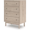 image:imageSignature Design by Ashley Birkmore 6 Drawer Dresser 10Minute Easy Assembly Engineered Wood Whimsical Botanical Accent Drawers for Bedroom Light Oak FinishTan