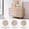 image:imageSignature Design by Ashley Birkmore 6 Drawer Dresser 10Minute Easy Assembly Engineered Wood Whimsical Botanical Accent Drawers for Bedroom Light Oak FinishTan