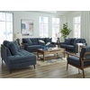 image:imageSignature Design by Ashley Bixler Mid Century Accent Chair Navy BlueDark Blue