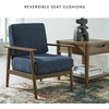 image:imageSignature Design by Ashley Bixler Mid Century Accent Chair Navy BlueDark Blue