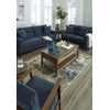 image:imageSignature Design by Ashley Bixler Mid Century Accent Chair Navy BlueDark Blue
