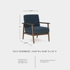 image:imageSignature Design by Ashley Bixler Mid Century Accent Chair Navy BlueDark Blue