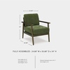 image:imageSignature Design by Ashley Bixler Mid Century Accent Chair Navy BlueGreen