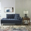 image:imageSignature Design by Ashley Bixler MidCentury Modern Tufted Rightarm Facing Corner Chaise with Tapered Legs and Removable Cushions Blue