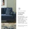 image:imageSignature Design by Ashley Bixler MidCentury Modern Tufted Rightarm Facing Corner Chaise with Tapered Legs and Removable Cushions Blue