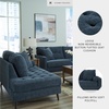 image:imageSignature Design by Ashley Bixler MidCentury Modern Tufted Rightarm Facing Corner Chaise with Tapered Legs and Removable Cushions Blue