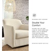 image:imageSignature Design by Ashley Bradney Swivel Chair with Linen Upholstery Contemporary ShelterArm Lounge Seating with Reversible Cushion for Living Room or Bedroom Light NeutralBeige