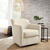 image:imageSignature Design by Ashley Bradney Swivel Chair with Linen Upholstery Contemporary ShelterArm Lounge Seating with Reversible Cushion for Living Room or Bedroom Light NeutralBeige