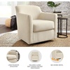 image:imageSignature Design by Ashley Bradney Swivel Chair with Linen Upholstery Contemporary ShelterArm Lounge Seating with Reversible Cushion for Living Room or Bedroom Light NeutralBeige