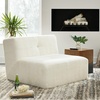 image:imageSignature Design by Ashley Brettner Coastal Faux Fur Tufted Upholstered Armless Accent Chair with NonSkid Legs White