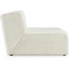image:imageSignature Design by Ashley Brettner Coastal Faux Fur Tufted Upholstered Armless Accent Chair with NonSkid Legs White
