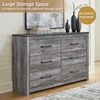 image:imageSignature Design by Ashley Bronyan Contemporary 6 Drawer Dresser GrayDark Gray