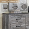 image:imageSignature Design by Ashley Bronyan Contemporary 6 Drawer Dresser GrayDark Gray