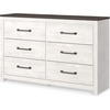 image:imageSignature Design by Ashley Bronyan Contemporary 6 Drawer Dresser GrayWhite