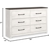 image:imageSignature Design by Ashley Bronyan Contemporary 6 Drawer Dresser GrayWhite