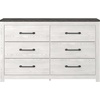 image:imageSignature Design by Ashley Bronyan Contemporary 6 Drawer Dresser GrayWhite