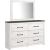 image:imageSignature Design by Ashley Bronyan Contemporary 6 Drawer Dresser GrayWhite