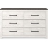 image:imageSignature Design by Ashley Bronyan Contemporary 6 Drawer Dresser GrayWhite