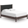 image:imageSignature Design by Ashley Brown Wood Full Panel Bed Reeded HeadboardDark Brown