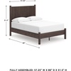 image:imageSignature Design by Ashley Brown Wood Full Panel Bed Reeded HeadboardDark Brown