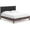 image:imageSignature Design by Ashley Brown Wood Full Panel Bed Reeded HeadboardDark Brown