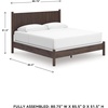 image:imageSignature Design by Ashley Brown Wood Full Panel Bed Reeded HeadboardDark Brown