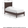 image:imageSignature Design by Ashley Brown Wood Full Panel Bed Reeded HeadboardDark Brown
