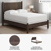 image:imageSignature Design by Ashley Brown Wood Full Panel Bed Reeded HeadboardDark Brown