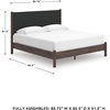 image:imageSignature Design by Ashley Brown Wood Full Panel Bed Reeded HeadboardDark Brown