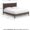 image:imageSignature Design by Ashley Brown Wood Full Panel Bed Reeded HeadboardDark Brown