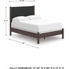 image:imageSignature Design by Ashley Brown Wood Full Panel Bed Reeded HeadboardDark Brown