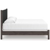 image:imageSignature Design by Ashley Brown Wood Full Panel Bed Reeded HeadboardDark Brown