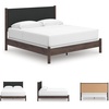 image:imageSignature Design by Ashley Brown Wood Full Panel Bed Reeded HeadboardDark Brown