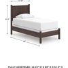image:imageSignature Design by Ashley Brown Wood Full Panel Bed Reeded HeadboardDark Brown