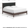 image:imageSignature Design by Ashley Brown Wood Full Panel Bed Reeded HeadboardDark Brown