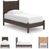image:imageSignature Design by Ashley Brown Wood Full Panel Bed Reeded HeadboardDark Brown