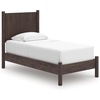 image:imageSignature Design by Ashley Brown Wood Full Panel Bed Reeded HeadboardDark Brown