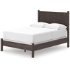 image:imageSignature Design by Ashley Brown Wood Full Panel Bed Reeded HeadboardDark Brown