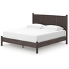 image:imageSignature Design by Ashley Brown Wood Full Panel Bed Reeded HeadboardDark Brown