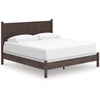 image:imageSignature Design by Ashley Brown Wood Full Panel Bed Reeded HeadboardDark Brown