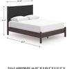 image:imageSignature Design by Ashley Brown Wood Full Panel Bed Reeded HeadboardDark Brown