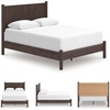 image:imageSignature Design by Ashley Brown Wood Full Panel Bed Reeded HeadboardDark Brown