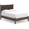 image:imageSignature Design by Ashley Brown Wood Full Panel Bed Reeded HeadboardDark Brown